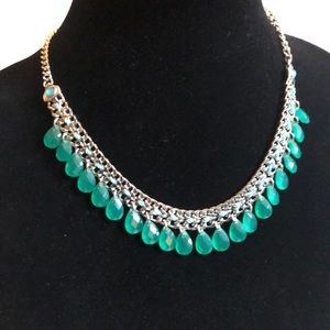 Lia Sophia green statement necklace